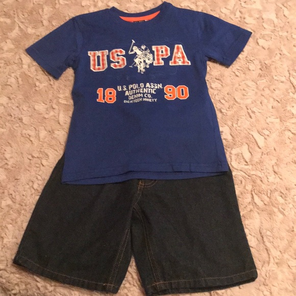 U.S. Polo Assn. Denim Short Set size 5 - Picture 1 of 6